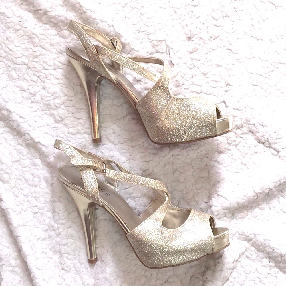 Guess 💎 Glitter Platform Stilettos